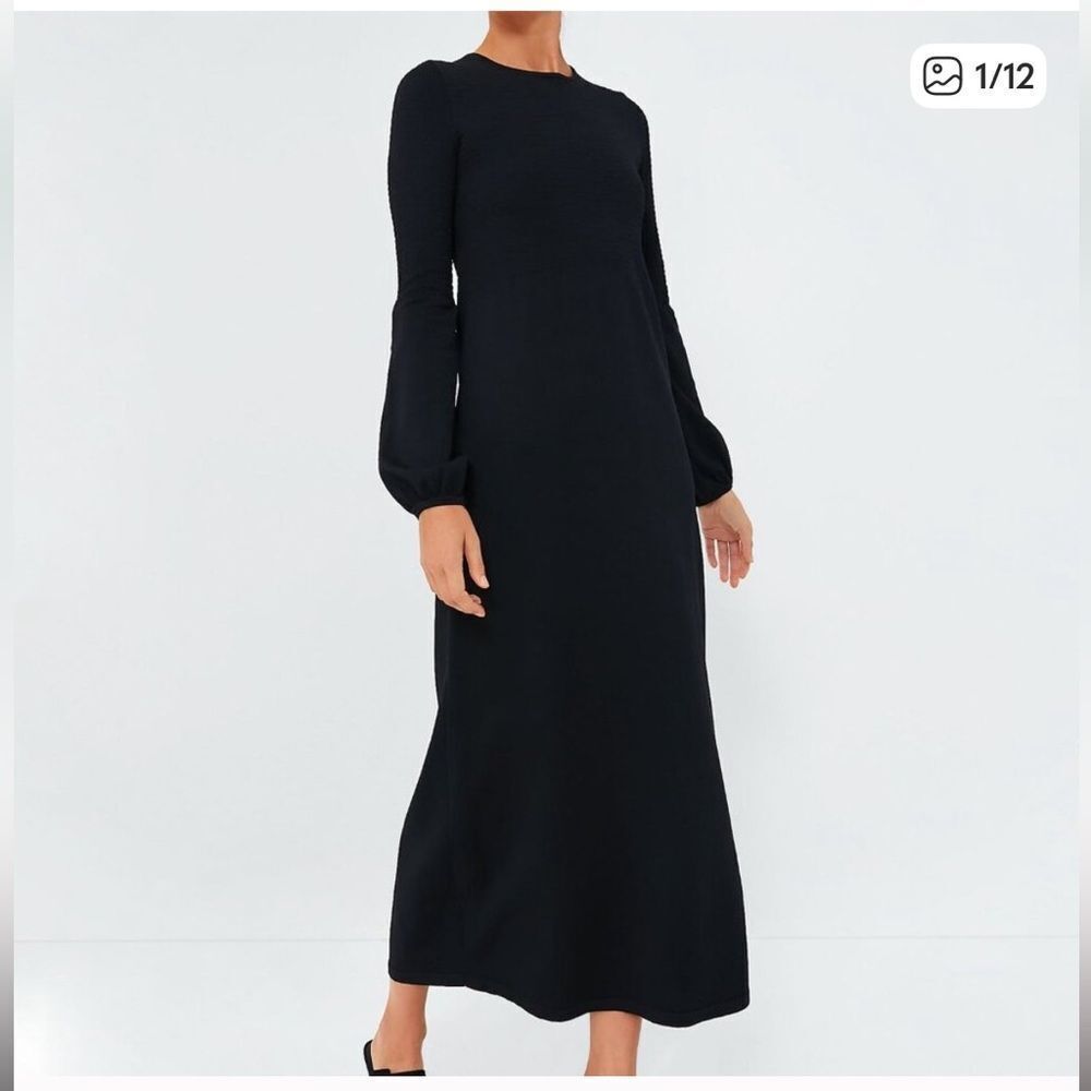 Pomander Place Tuckernuck black pearl knit Lennox long sleeve maxi dress s small